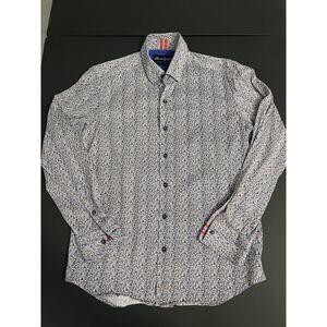 Robert Graham Medium Adult Button Shirt Floral Modern Long Sleeve Preppy Mens